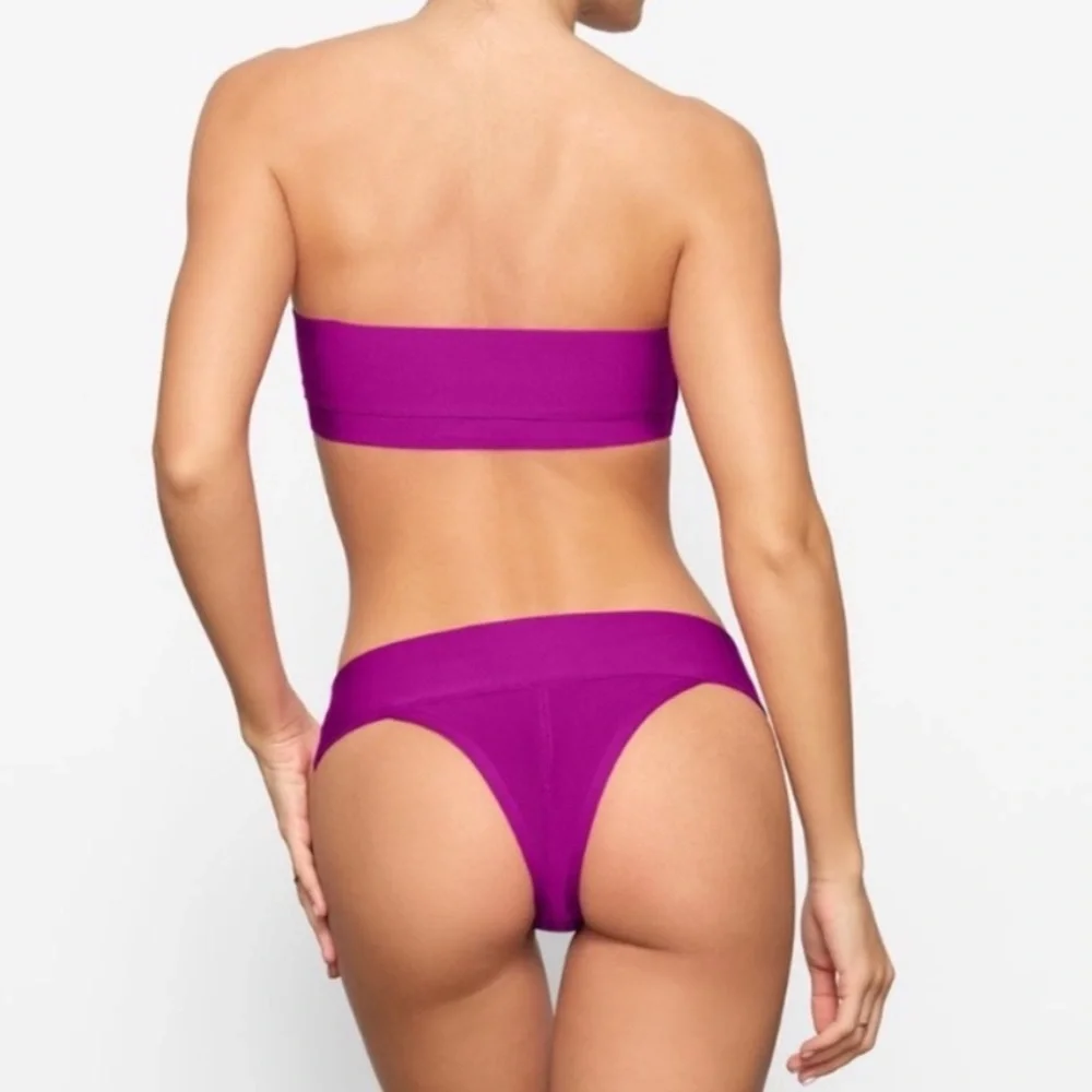 Sw42. Skims Knit Swim Cheeky Bikini 👙 bottom in Lollipop nwt